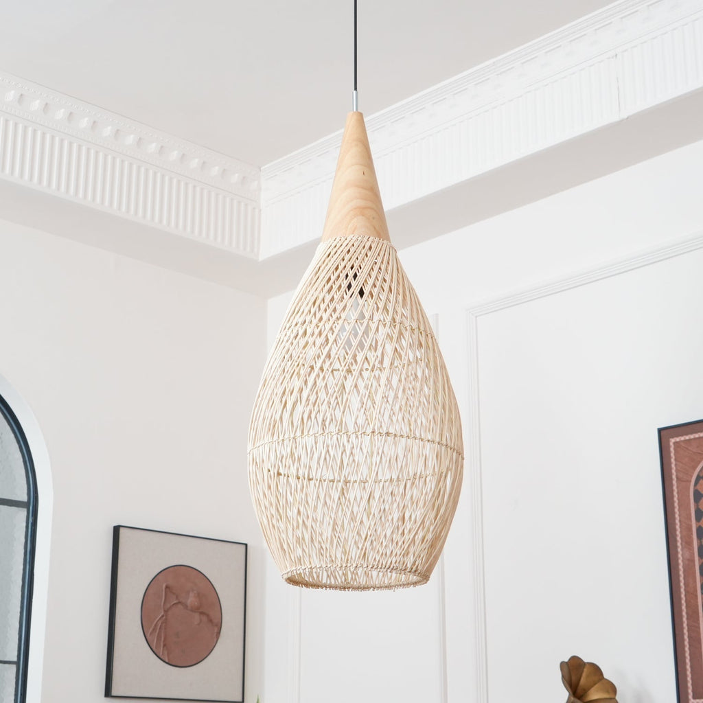 Solavn Lampe suspendue en bois de rotin - Neutralighting