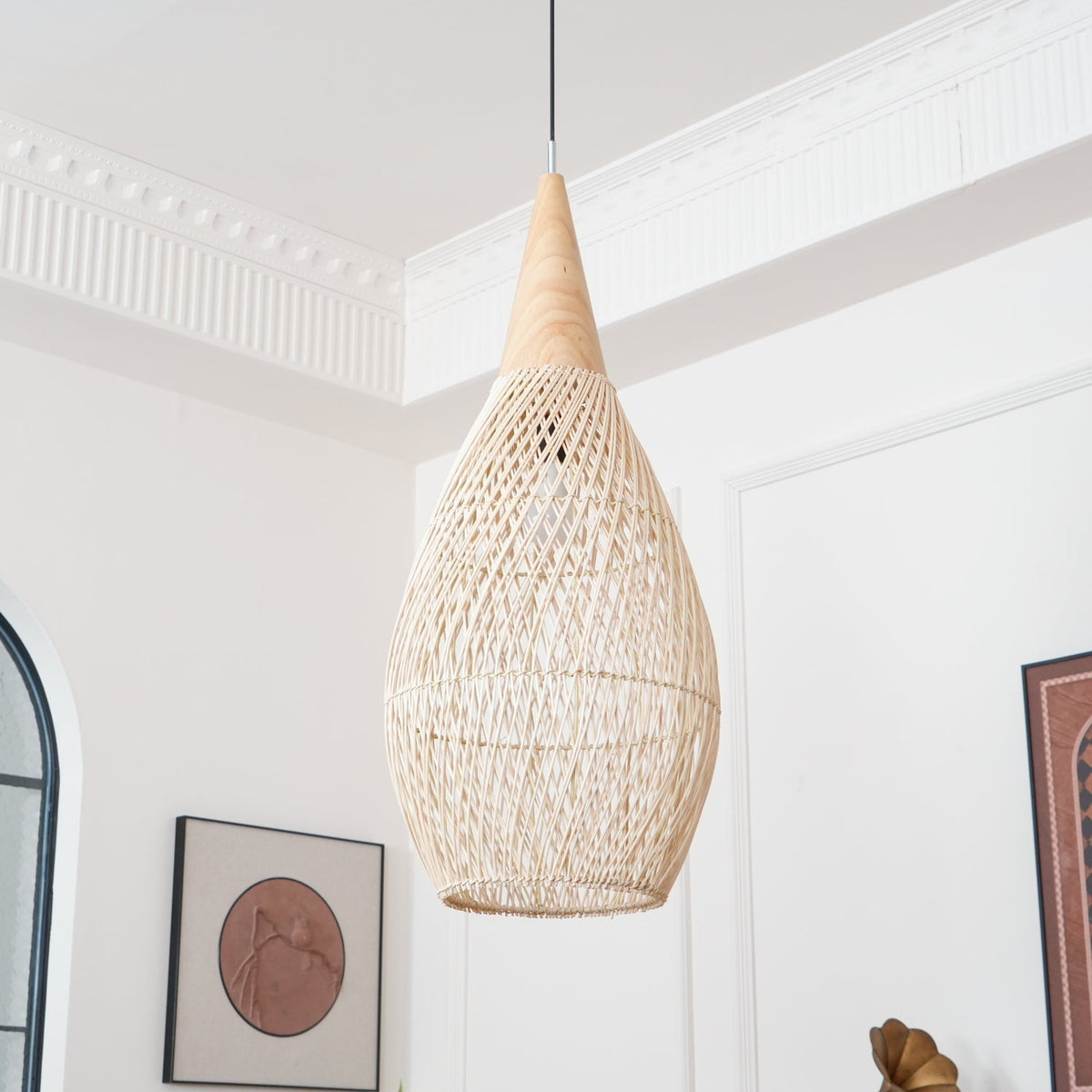 Solavn Lampe suspendue en bois de rotin - Neutralighting