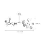 Kinetic Individuel Créativité Laiton Verre Lustre - Neutralighting