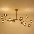 Kinetic Individuel Créativité Laiton Verre Lustre - Neutralighting