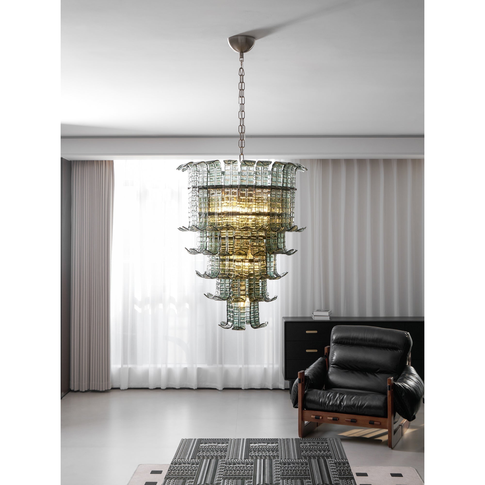 Aether Postmodern Luxe Verre Métal Lustre - Neutralighting