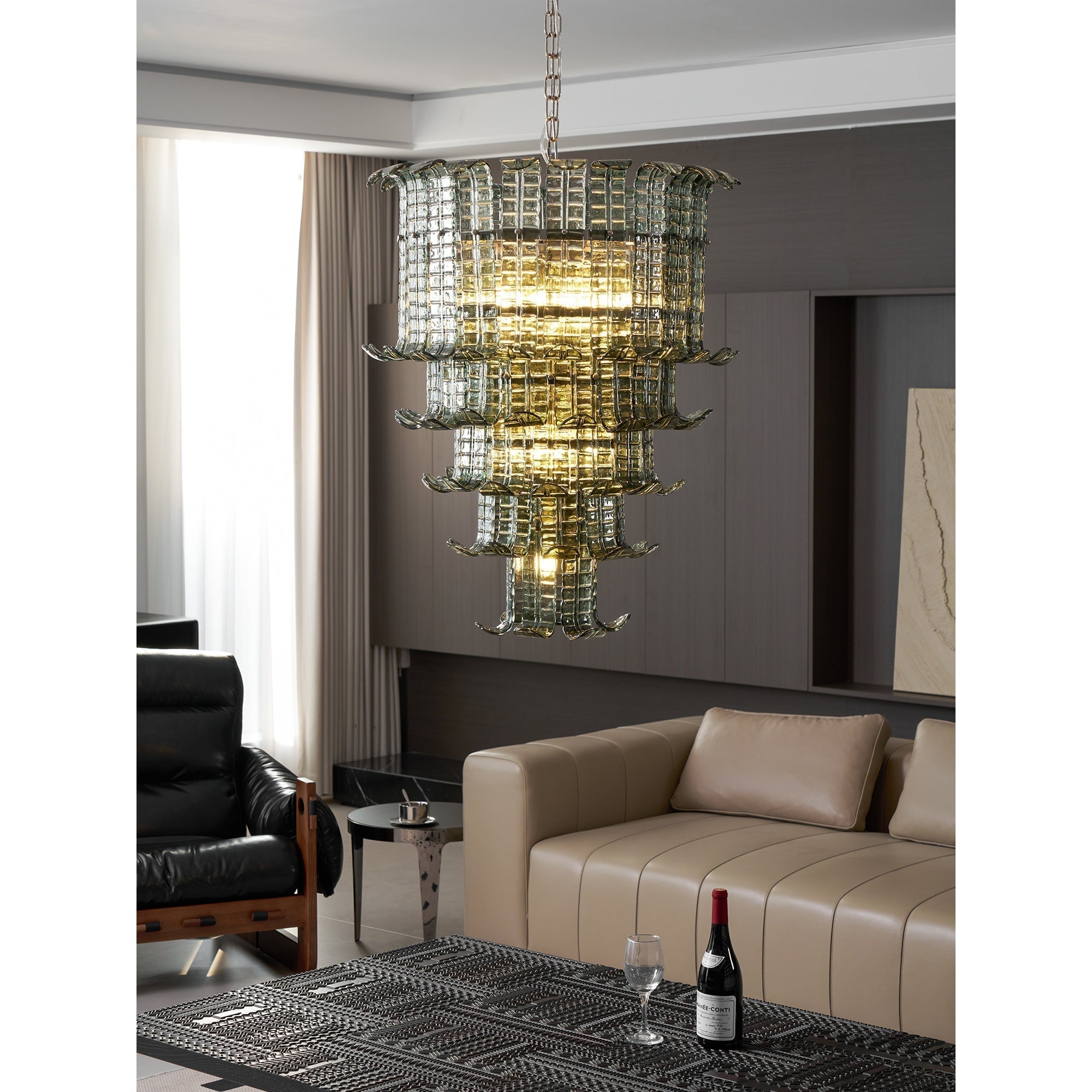 Aether Postmodern Luxe Verre Métal Lustre - Neutralighting