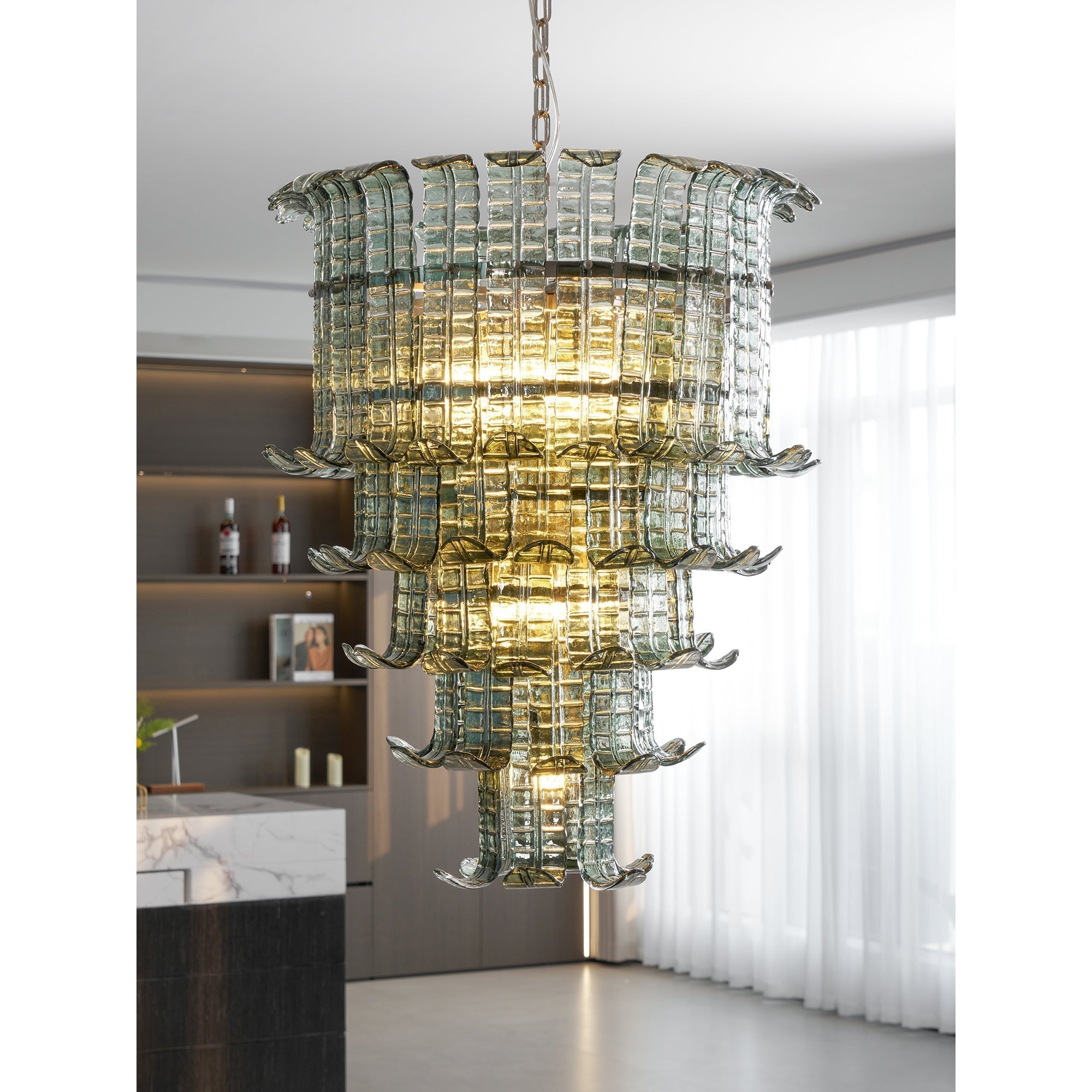 Aether Postmodern Luxe Verre Métal Lustre - Neutralighting