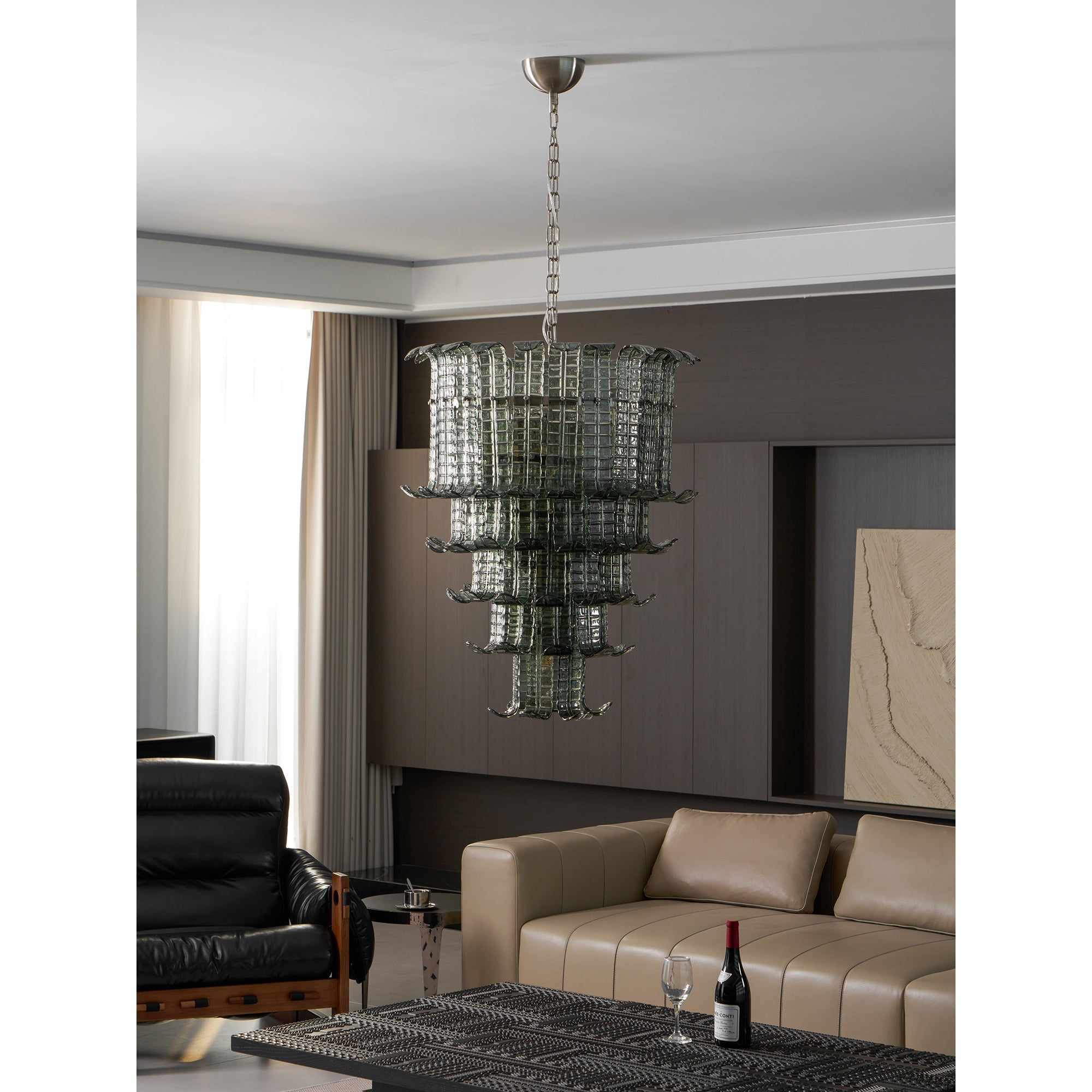 Aether Postmodern Luxe Verre Métal Lustre - Neutralighting
