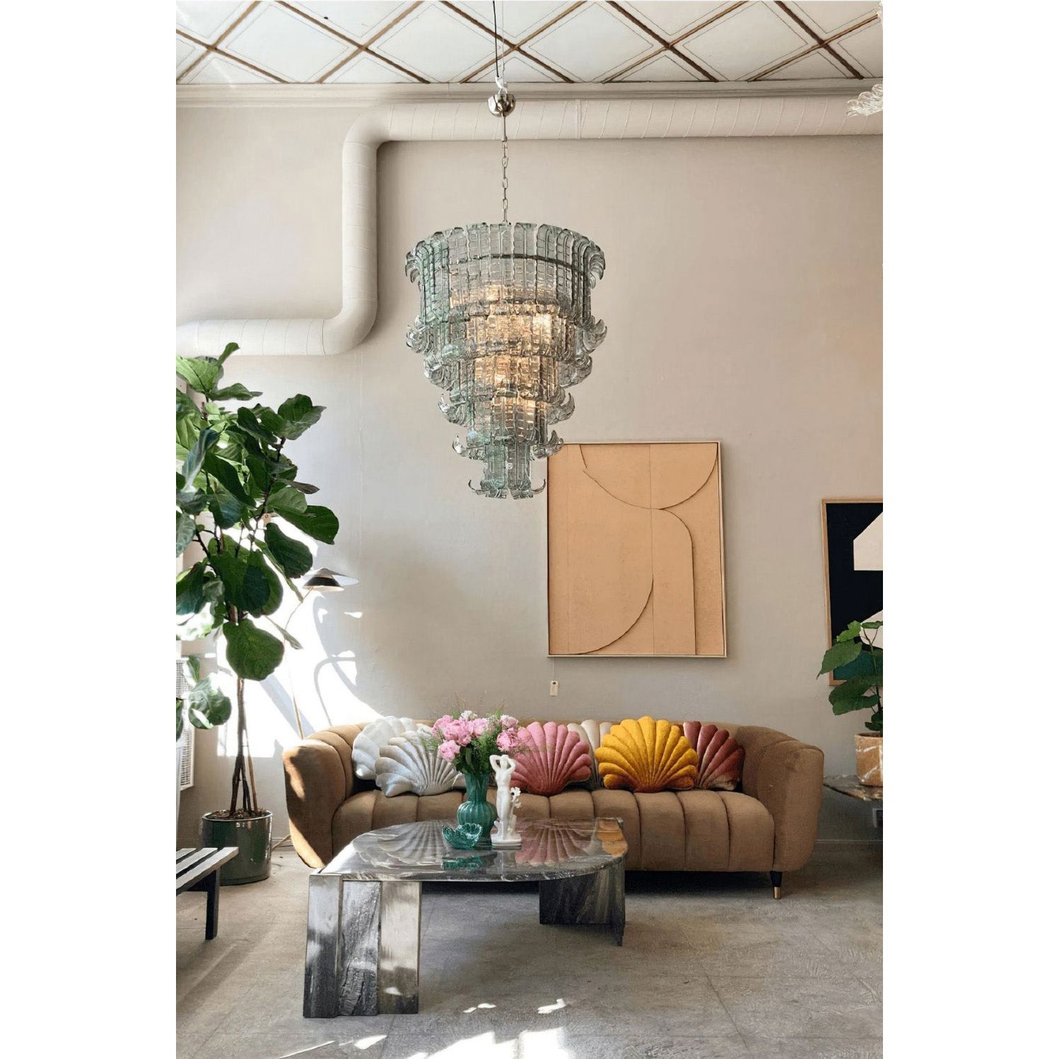 Aether Postmodern Luxe Verre Métal Lustre - Neutralighting