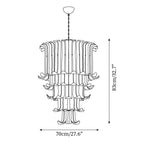 Brasher Lustre en Verre de Murano à Plusieurs Niveaux élégant - Neutralighting