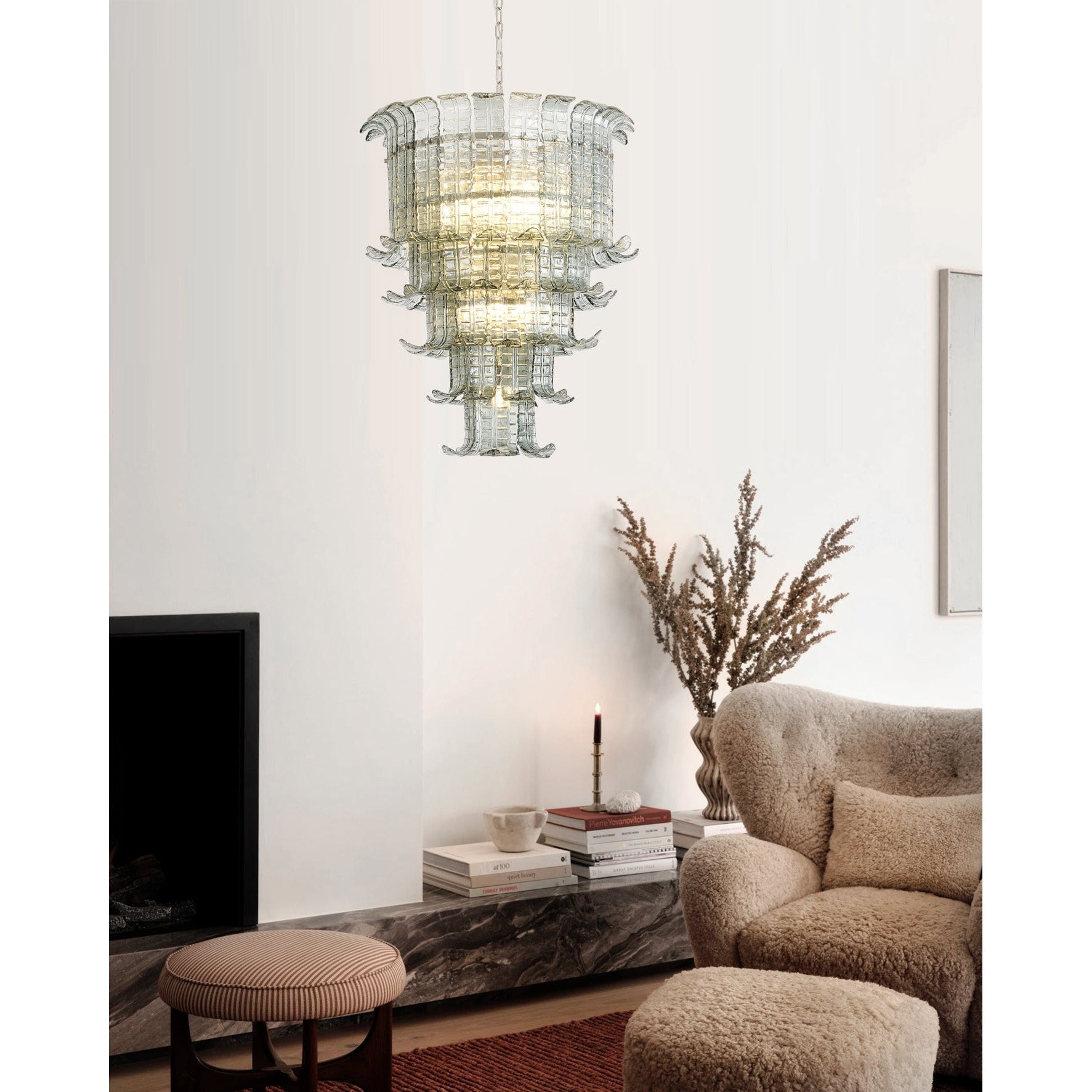 Aether Postmodern Luxe Verre Métal Lustre - Neutralighting