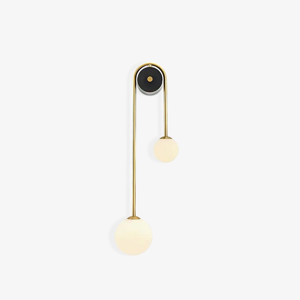 Kim Applique Murale Arc Minimaliste en Laiton et Verre - Neutralighting