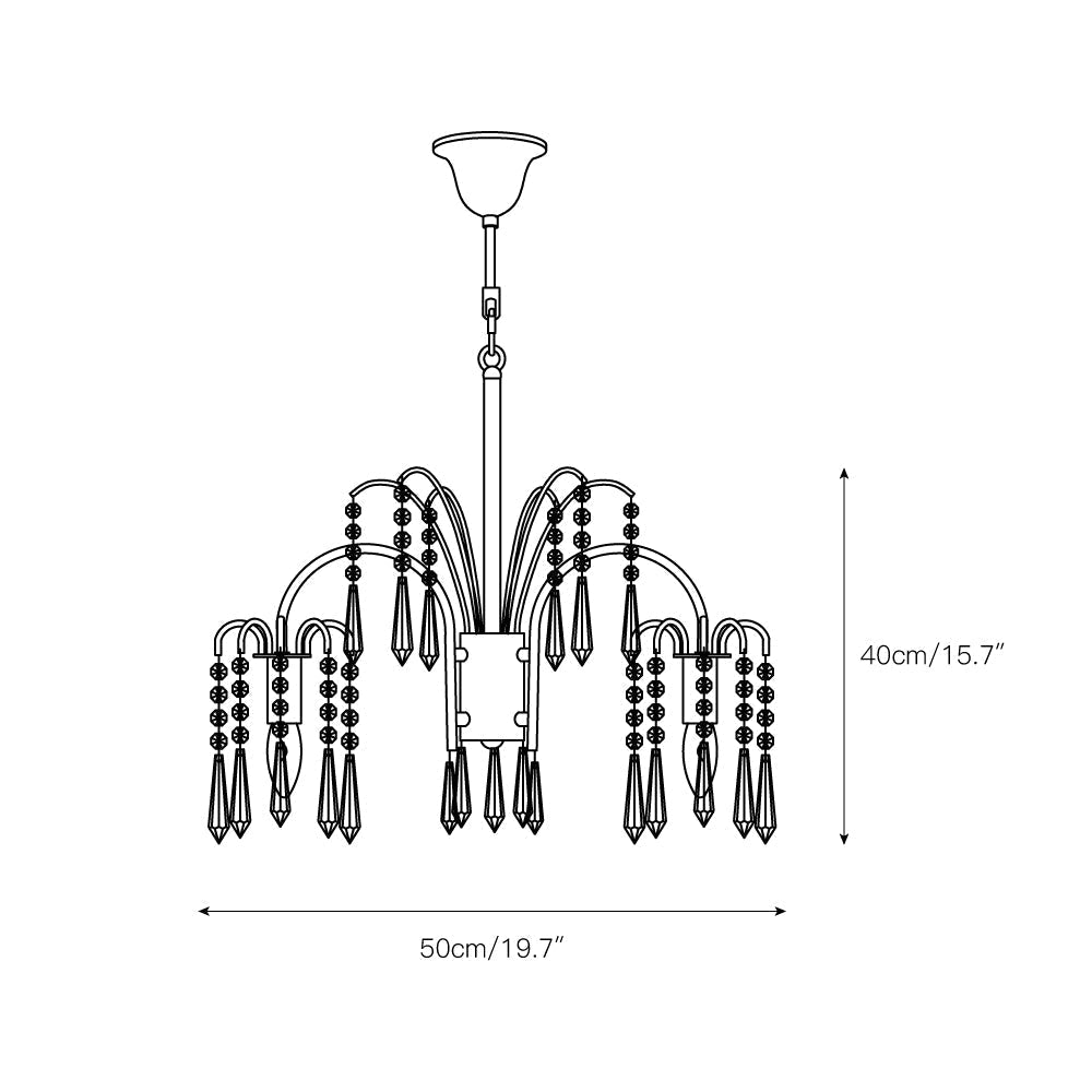 Voyant Prime Luxe Bougie Cristal Lustre - Neutralighting