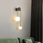 Kim Applique Murale Arc Minimaliste en Laiton et Verre - Neutralighting