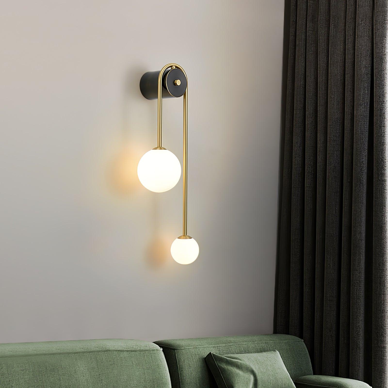 Kim Applique Murale Arc Minimaliste en Laiton et Verre - Neutralighting