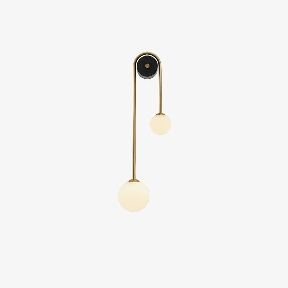 Kim Applique Murale Arc Minimaliste en Laiton et Verre - Neutralighting