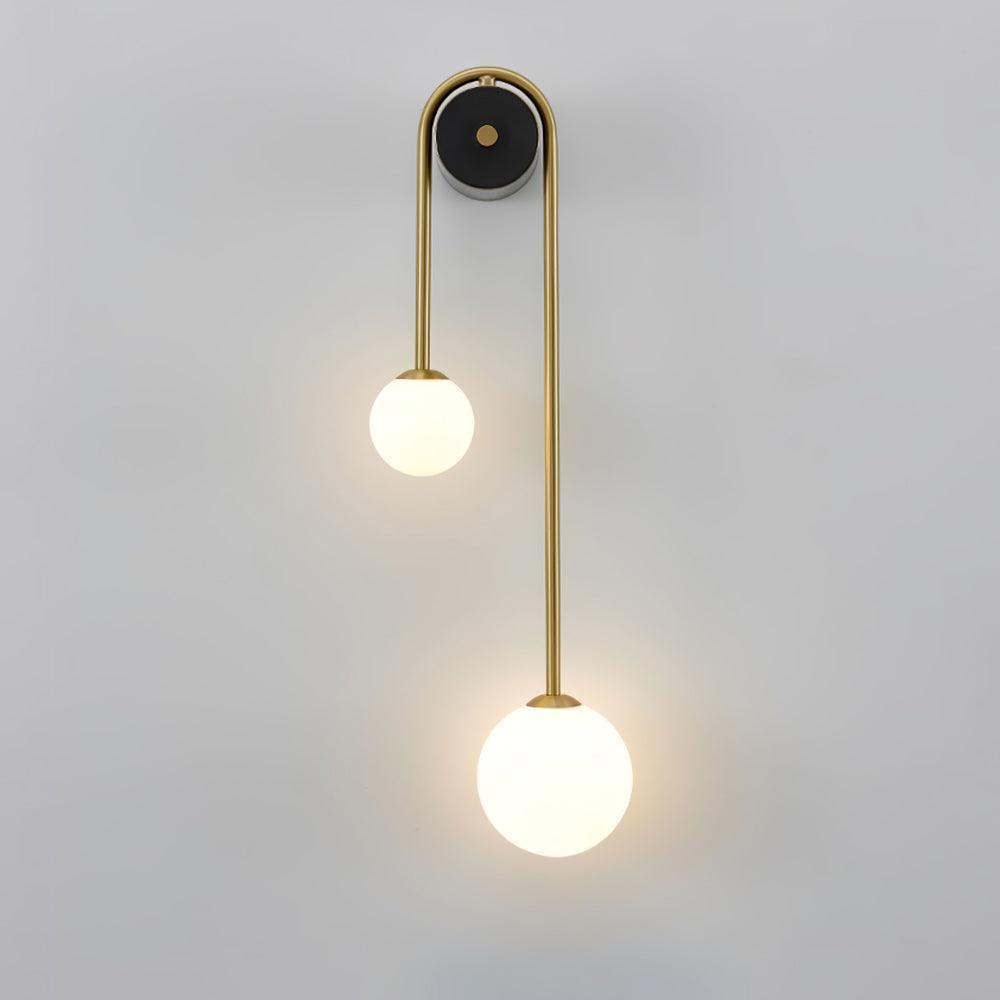 Kim Applique Murale Arc Minimaliste en Laiton et Verre - Neutralighting