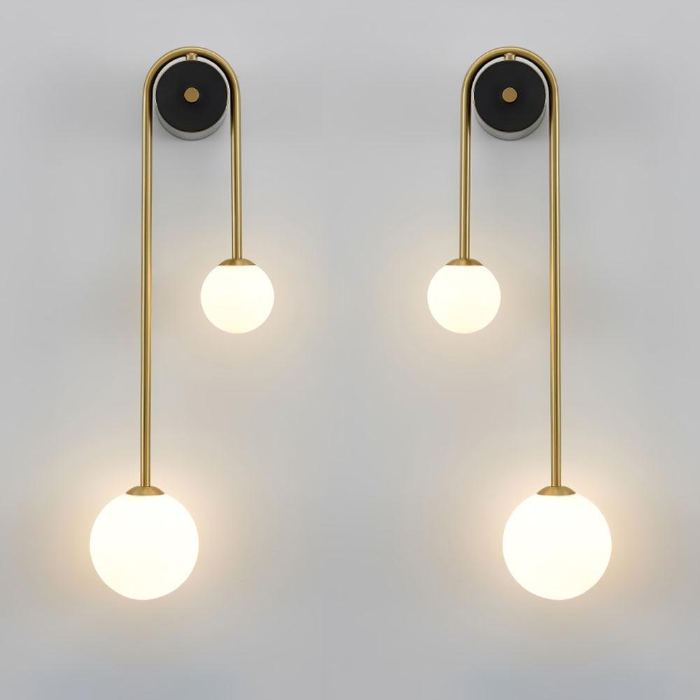 Kim Applique Murale Arc Minimaliste en Laiton et Verre - Neutralighting