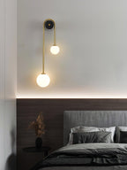 Kim Applique Murale Arc Minimaliste en Laiton et Verre - Neutralighting