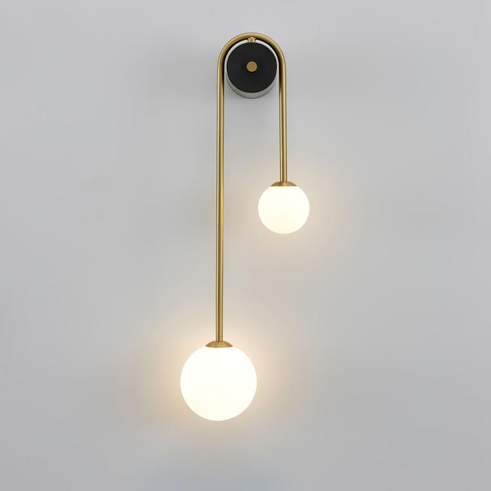 Kim Applique Murale Arc Minimaliste en Laiton et Verre - Neutralighting