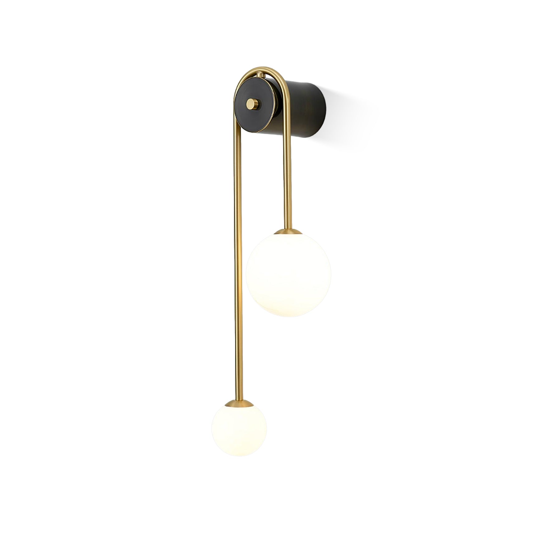 Kim Applique Murale Arc Minimaliste en Laiton et Verre - Neutralighting