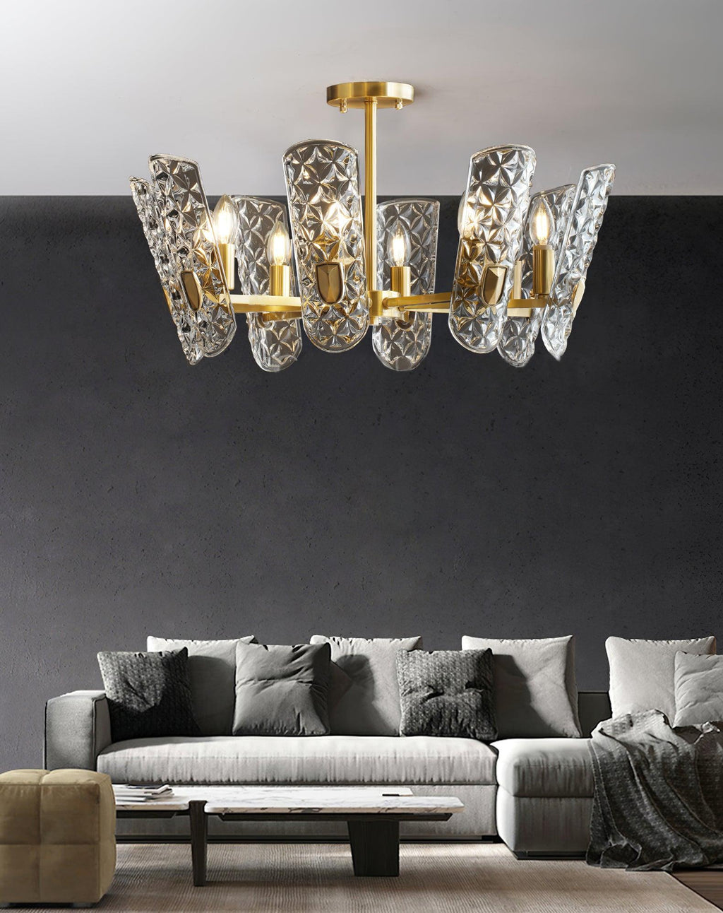 Celeste Lustre Central en Laiton Élégant - Neutralighting