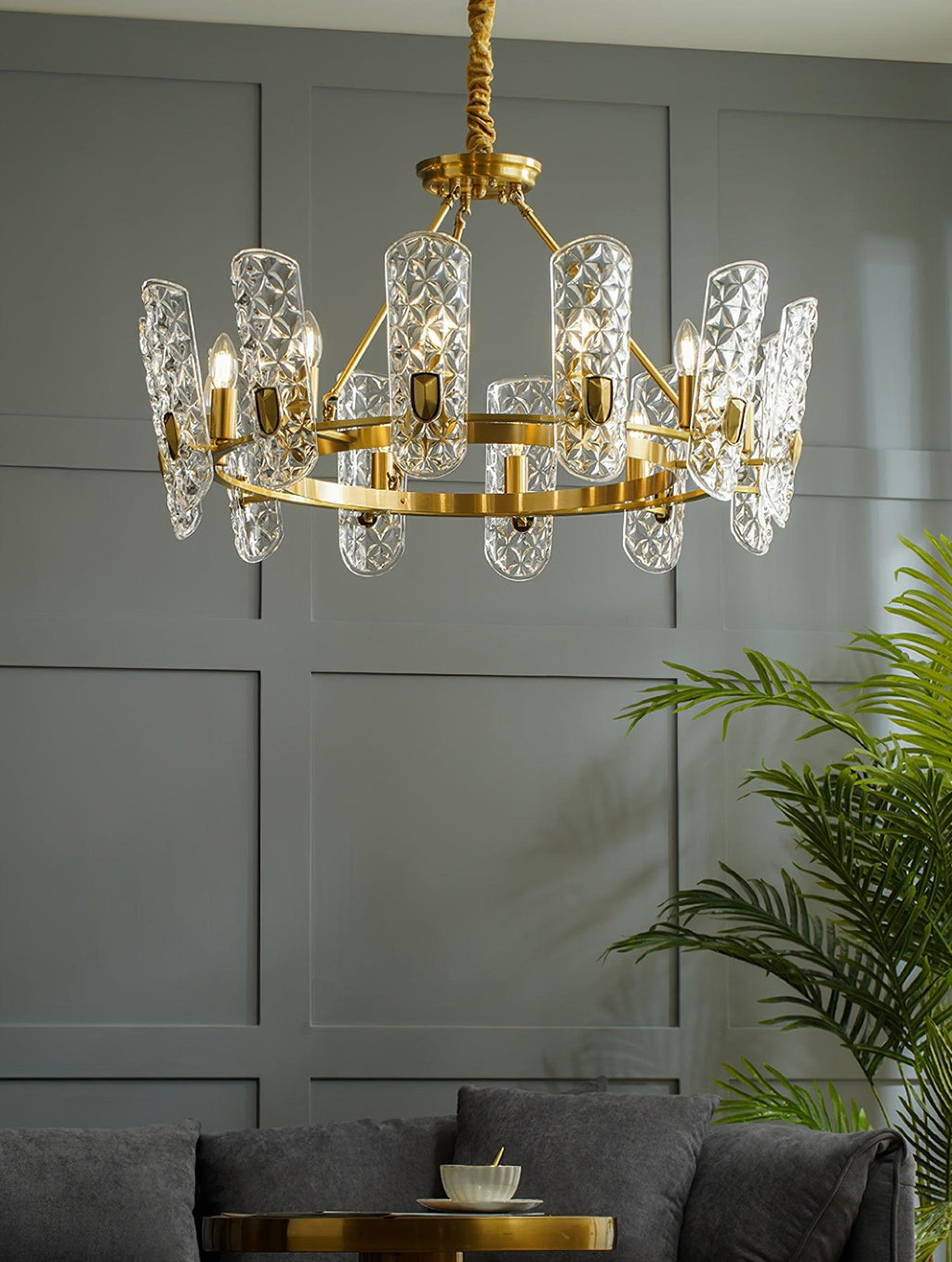 Celeste Lustre Central en Laiton Élégant - Neutralighting