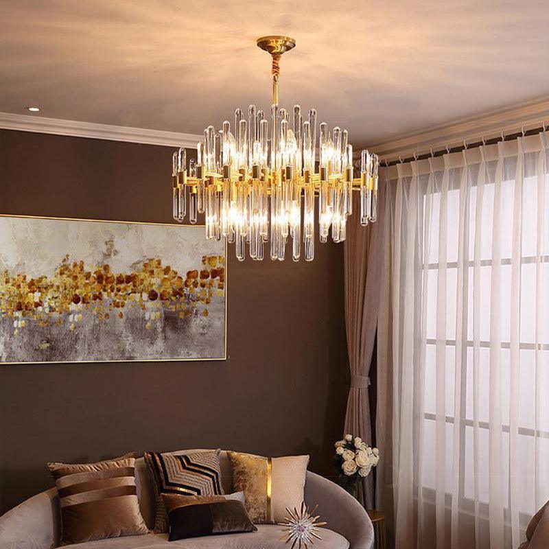 Solara Chandelier en Laiton Antique de Luxe - Neutralighting
