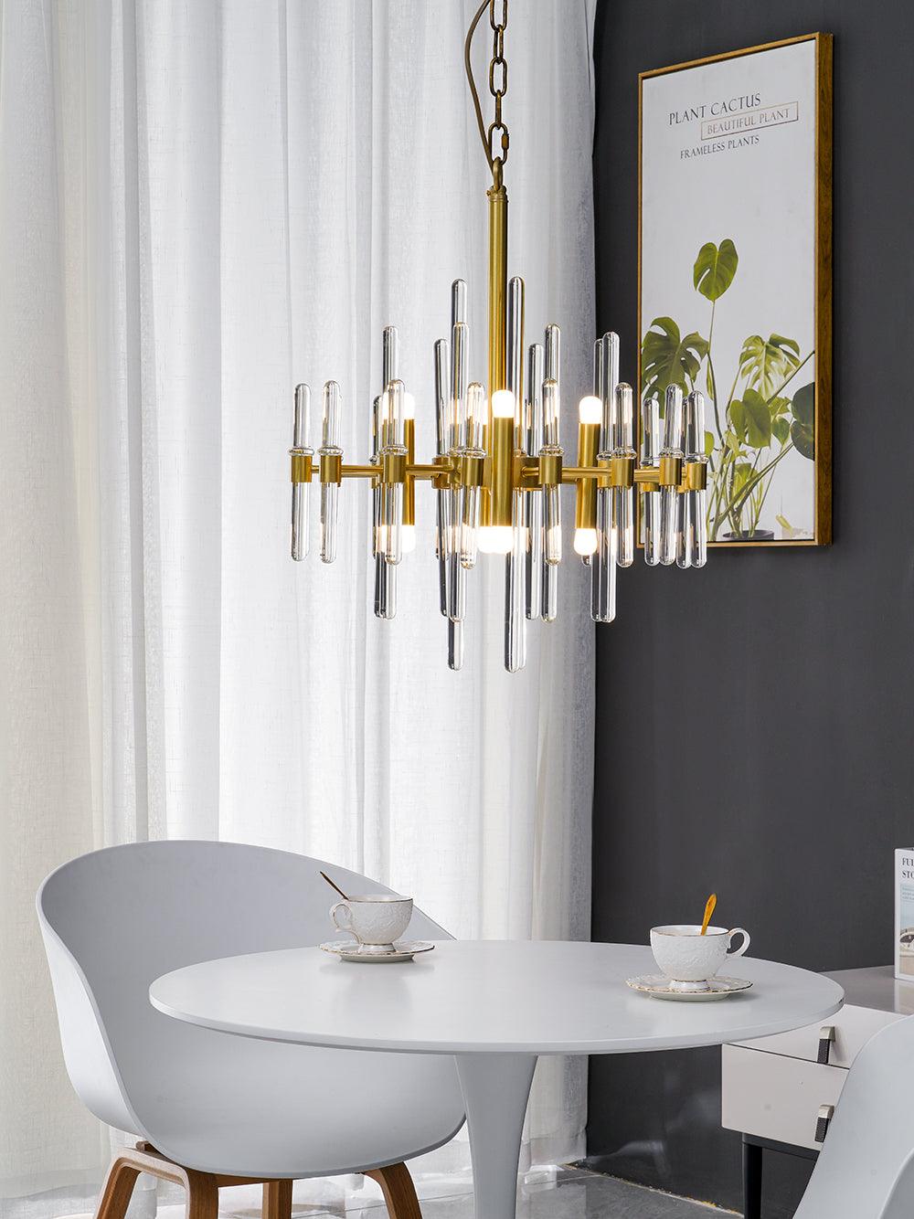 Solara Chandelier en Laiton Antique de Luxe - Neutralighting
