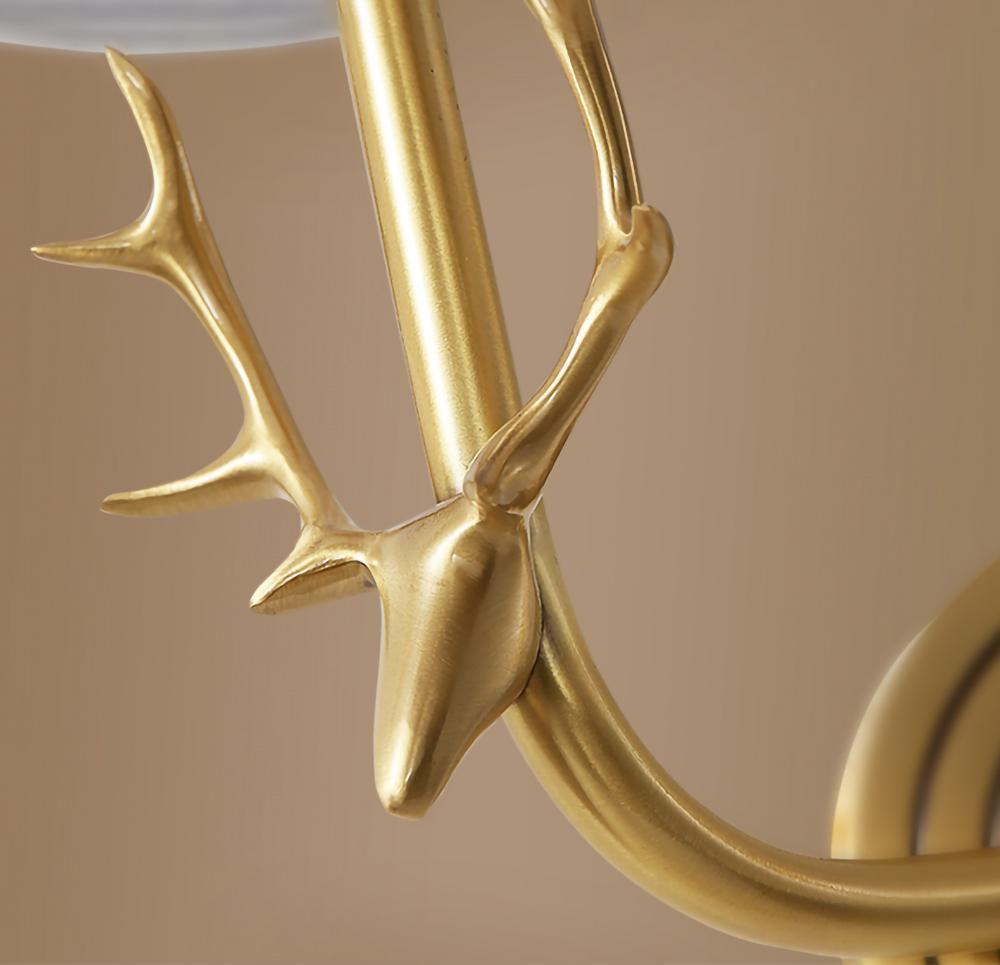 Noble Applique Murale Élégance Tête de Cerf Laiton - Neutralighting