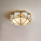 Solara Plafonnier Laiton Dôme Dépoli Classique Élégant - Neutralighting