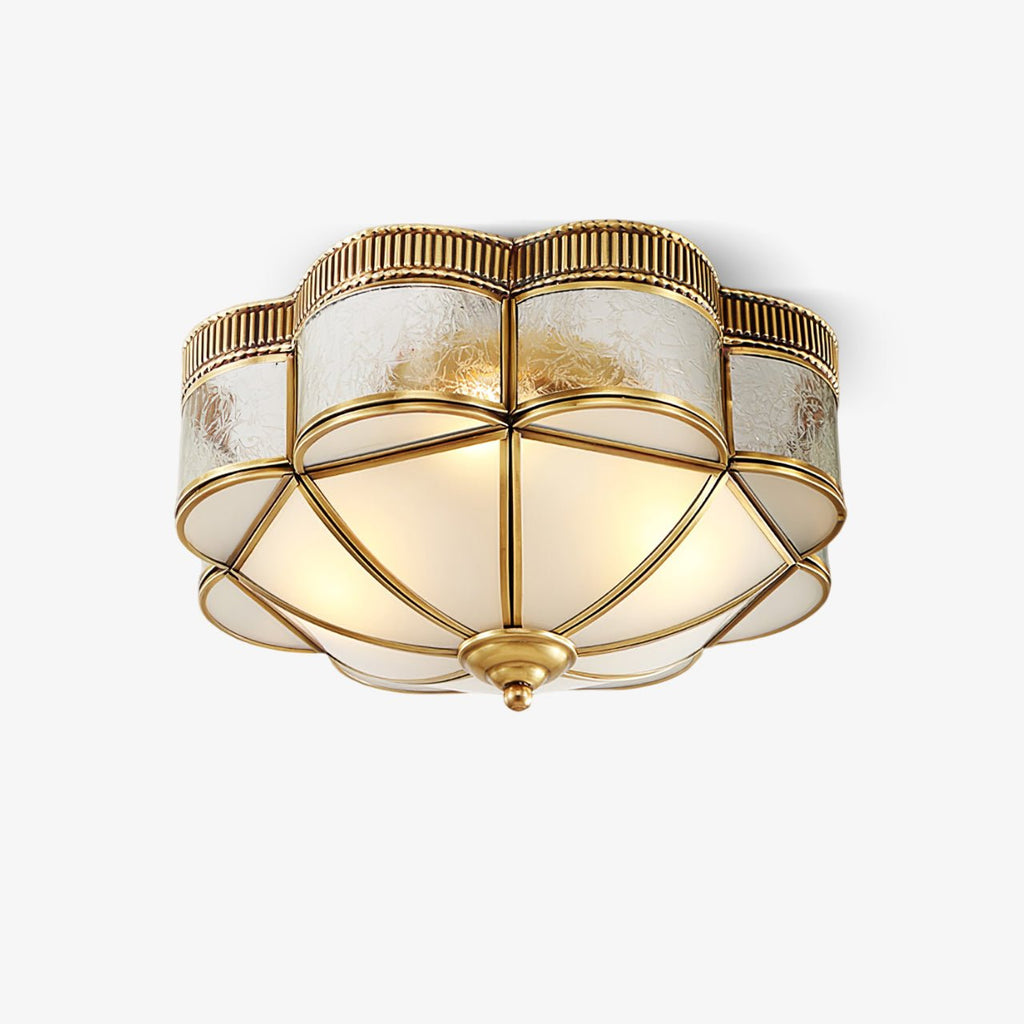 Solara Plafonnier Laiton Dôme Dépoli Classique Élégant - Neutralighting
