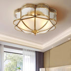 Solara Plafonnier Laiton Dôme Dépoli Classique Élégant - Neutralighting