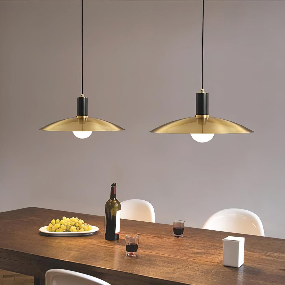 Thalora Suspension Laiton Verre Classique - Neutralighting