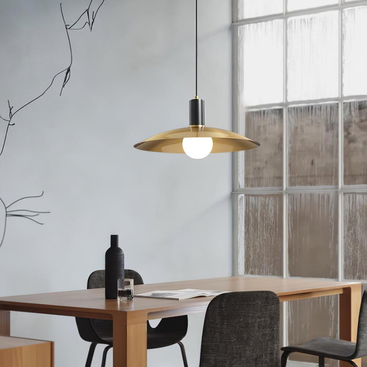 Thalora Suspension Laiton Verre Classique - Neutralighting