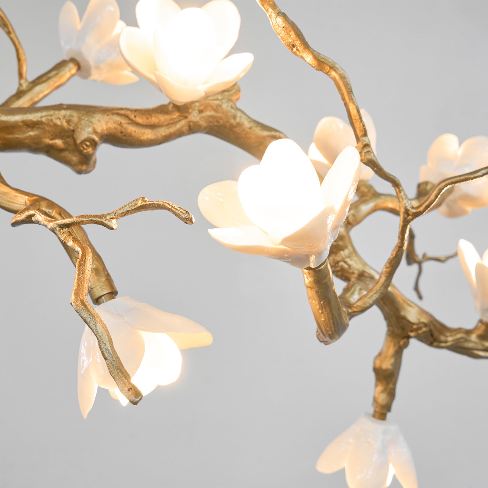 Lustra Chandelier Laiton Fleur Branche Naturelle - Neutralighting