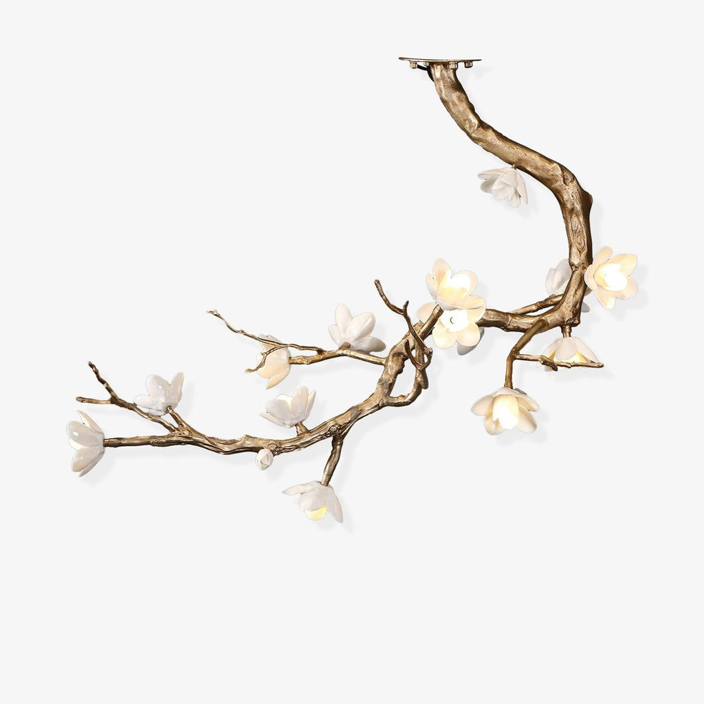 Lustra Chandelier Laiton Fleur Branche Naturelle - Neutralighting