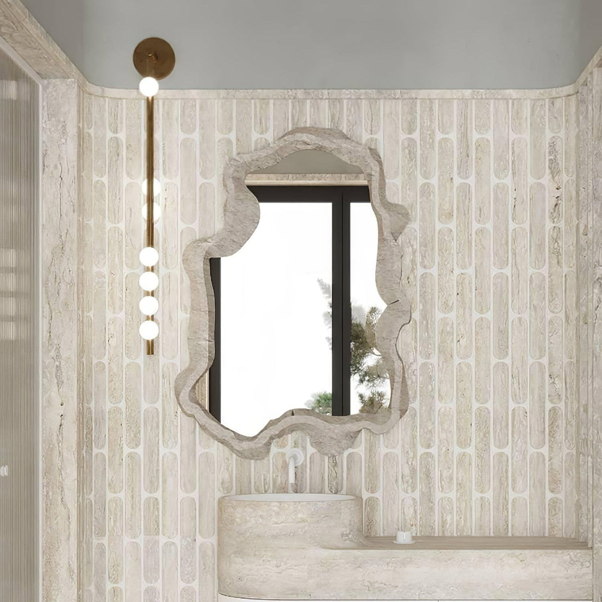 Pamela Tube Plug-in Brass Glass Wall Lamp - Neutralighting