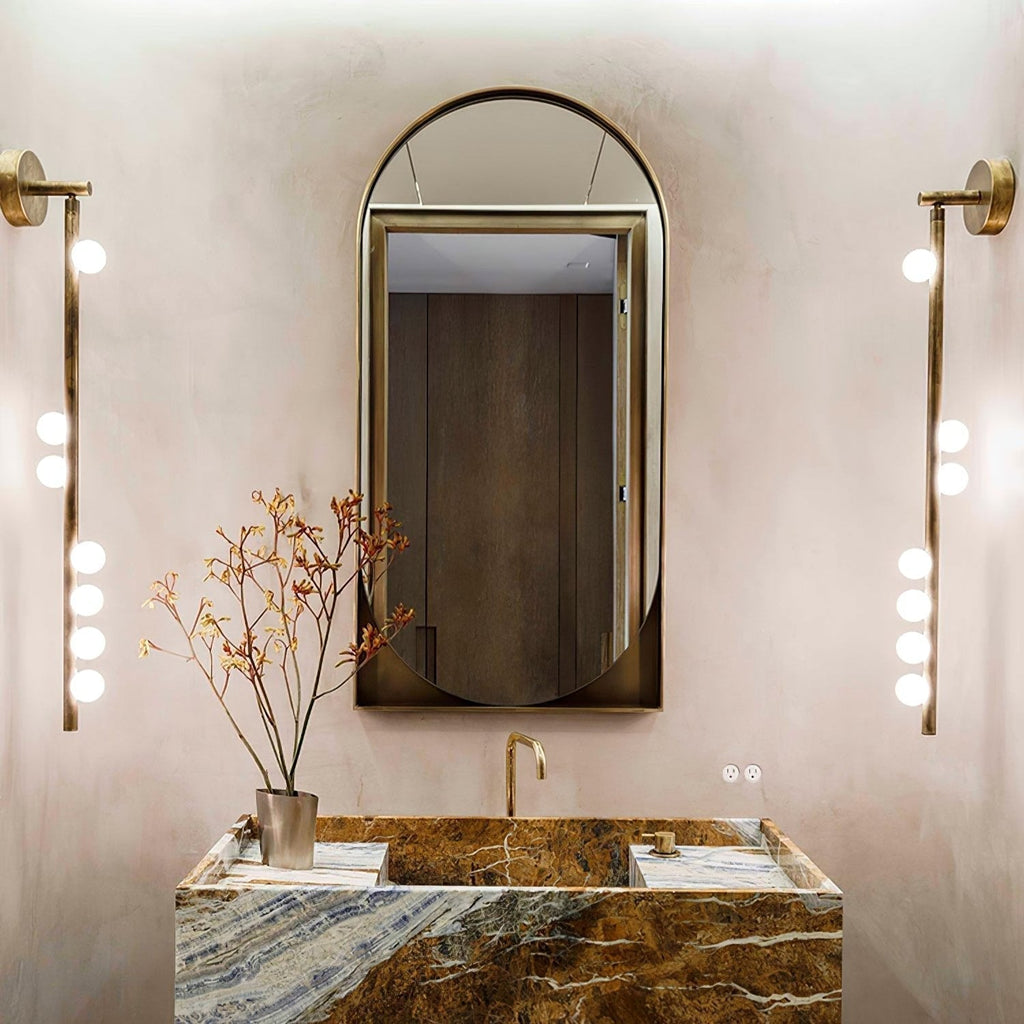 Pamela Tube Plug-in Brass Glass Wall Lamp - Neutralighting