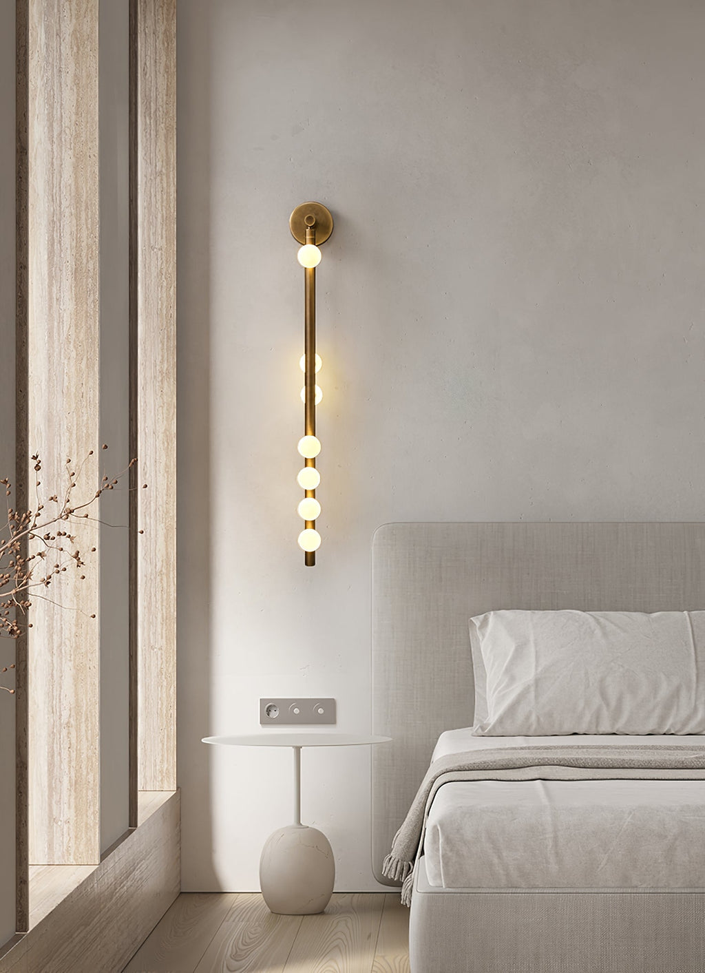 Pamela Tube Plug-in Brass Glass Wall Lamp - Neutralighting