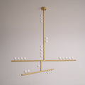 Eurzoris Chandelier Linéaire Géométrique en Laiton - Neutralighting