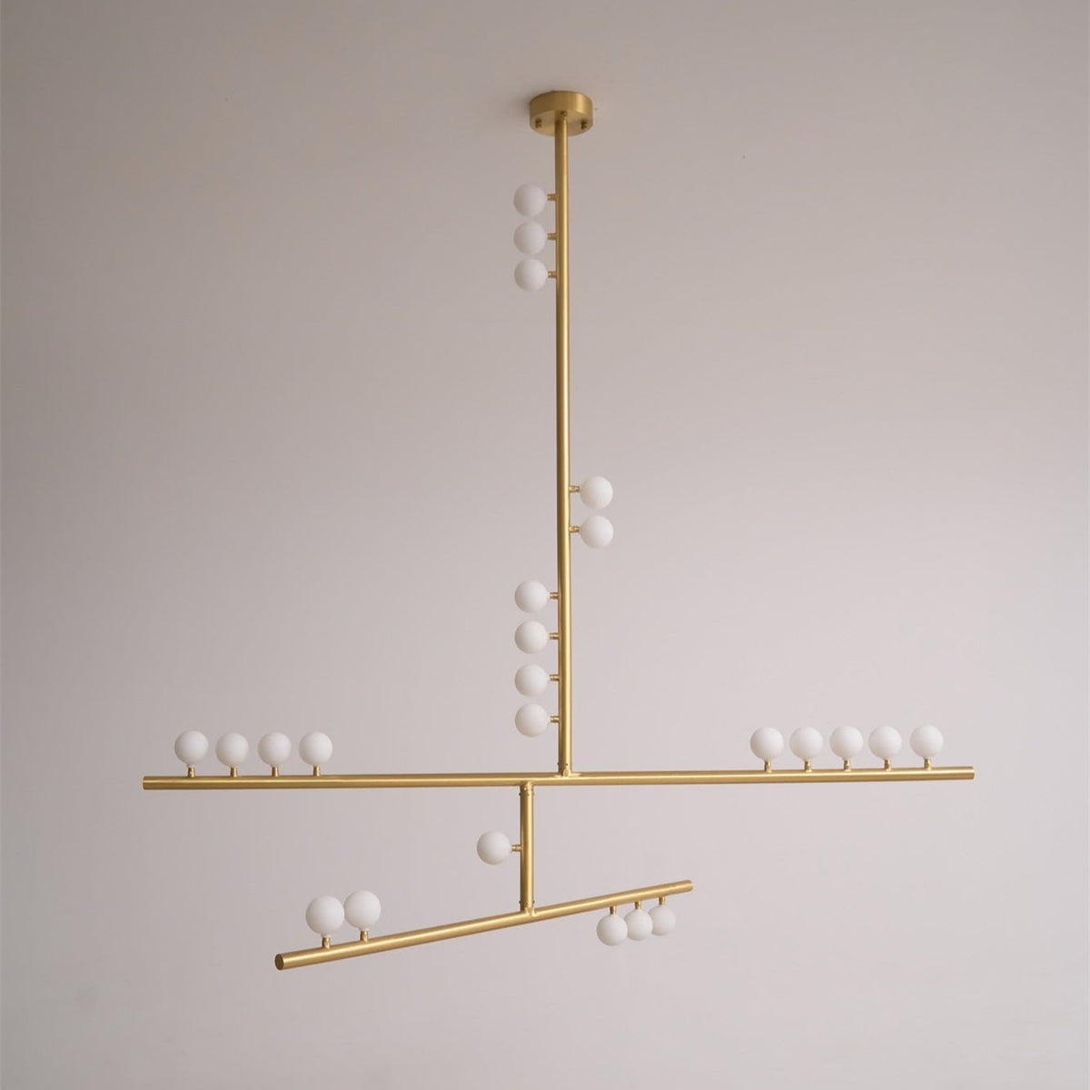 Eurzoris Chandelier Linéaire Géométrique en Laiton - Neutralighting