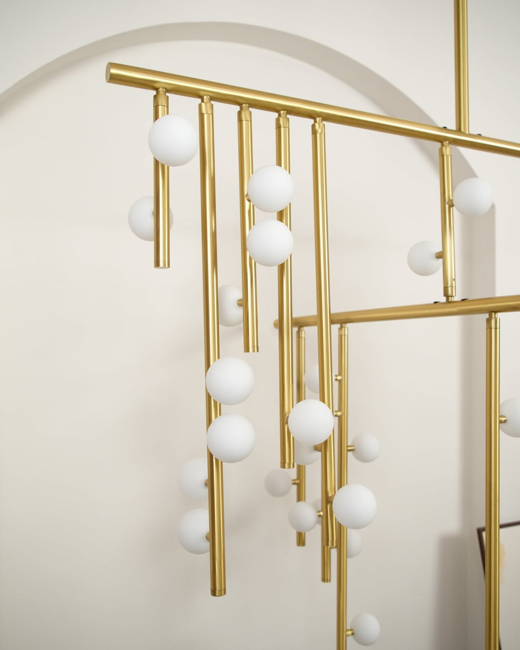 Eurzoris Chandelier Linéaire Géométrique en Laiton - Neutralighting