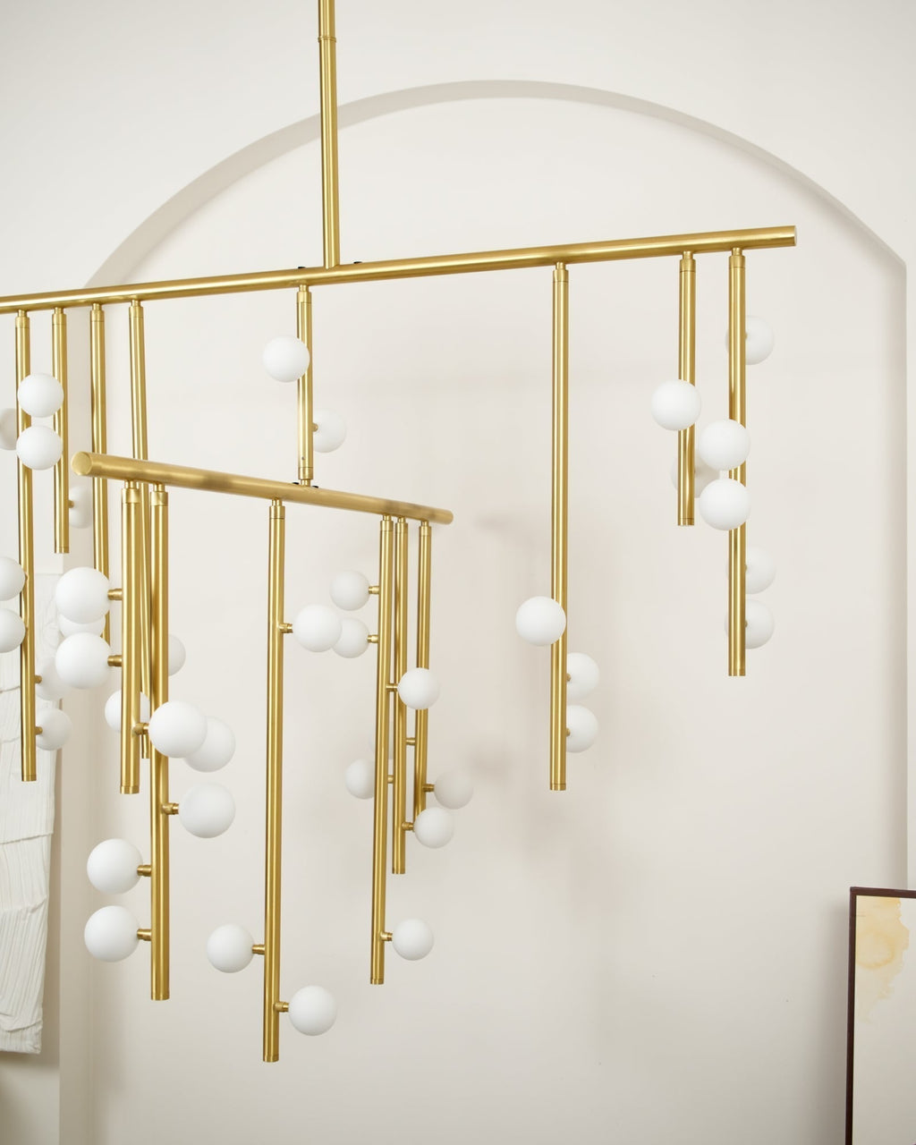 Eurzoris Chandelier Linéaire Géométrique en Laiton - Neutralighting