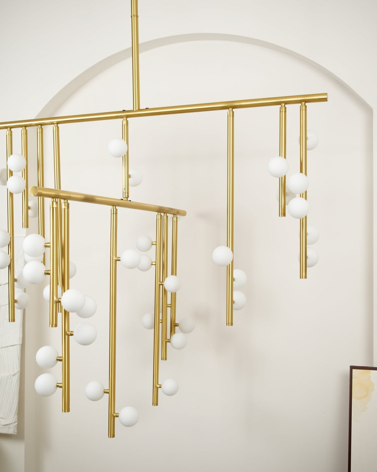 Eurzoris Chandelier Linéaire Géométrique en Laiton - Neutralighting