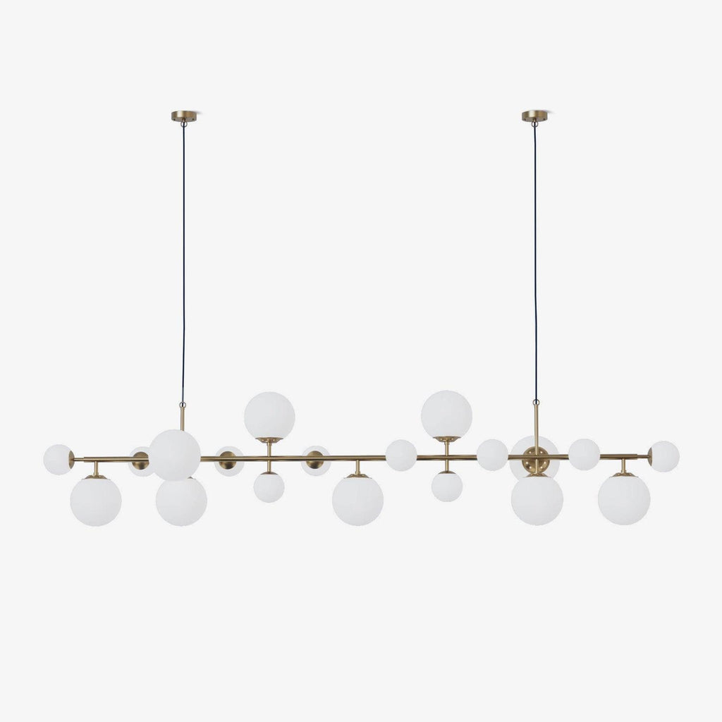 Solara Chandelier Laiton Verre Globe - Neutralighting