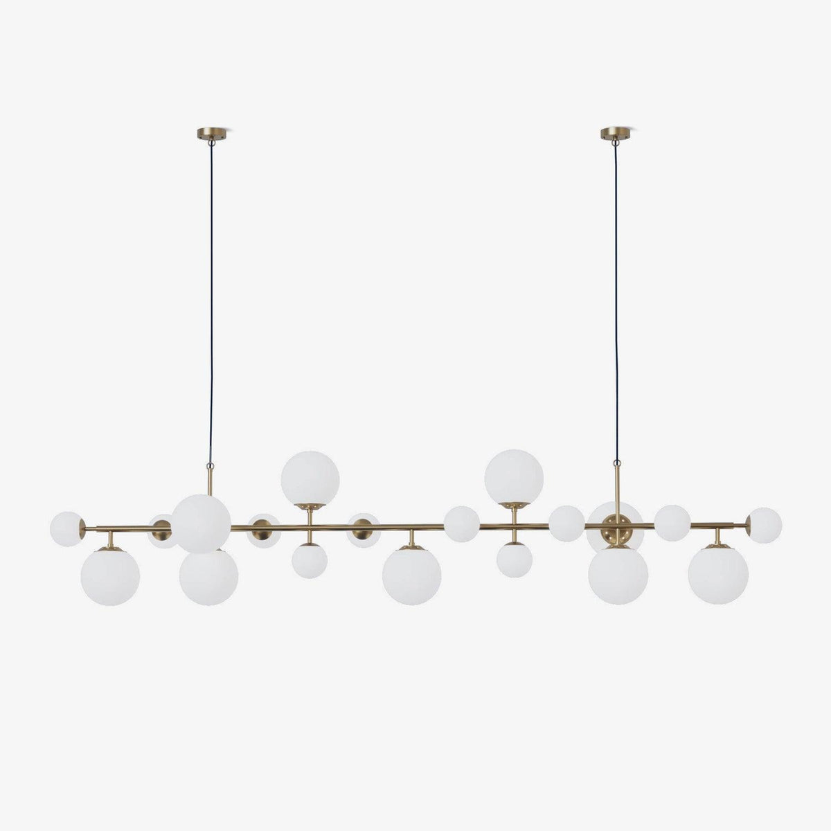 Solara Chandelier Laiton Verre Globe - Neutralighting