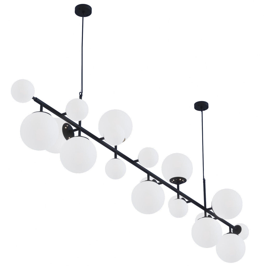 Solara Chandelier Laiton Verre Globe - Neutralighting
