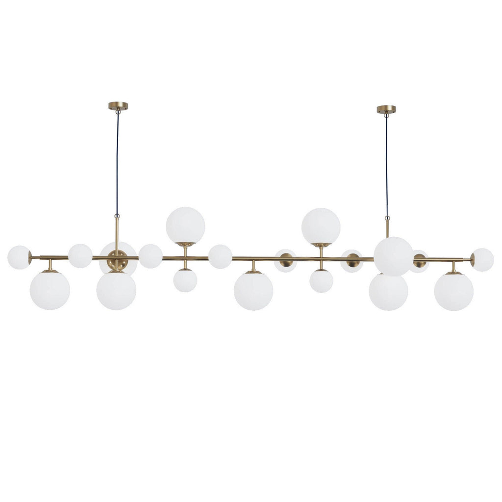 Solara Chandelier Laiton Verre Globe - Neutralighting