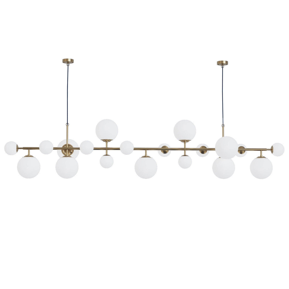 Solara Chandelier Laiton Verre Globe - Neutralighting