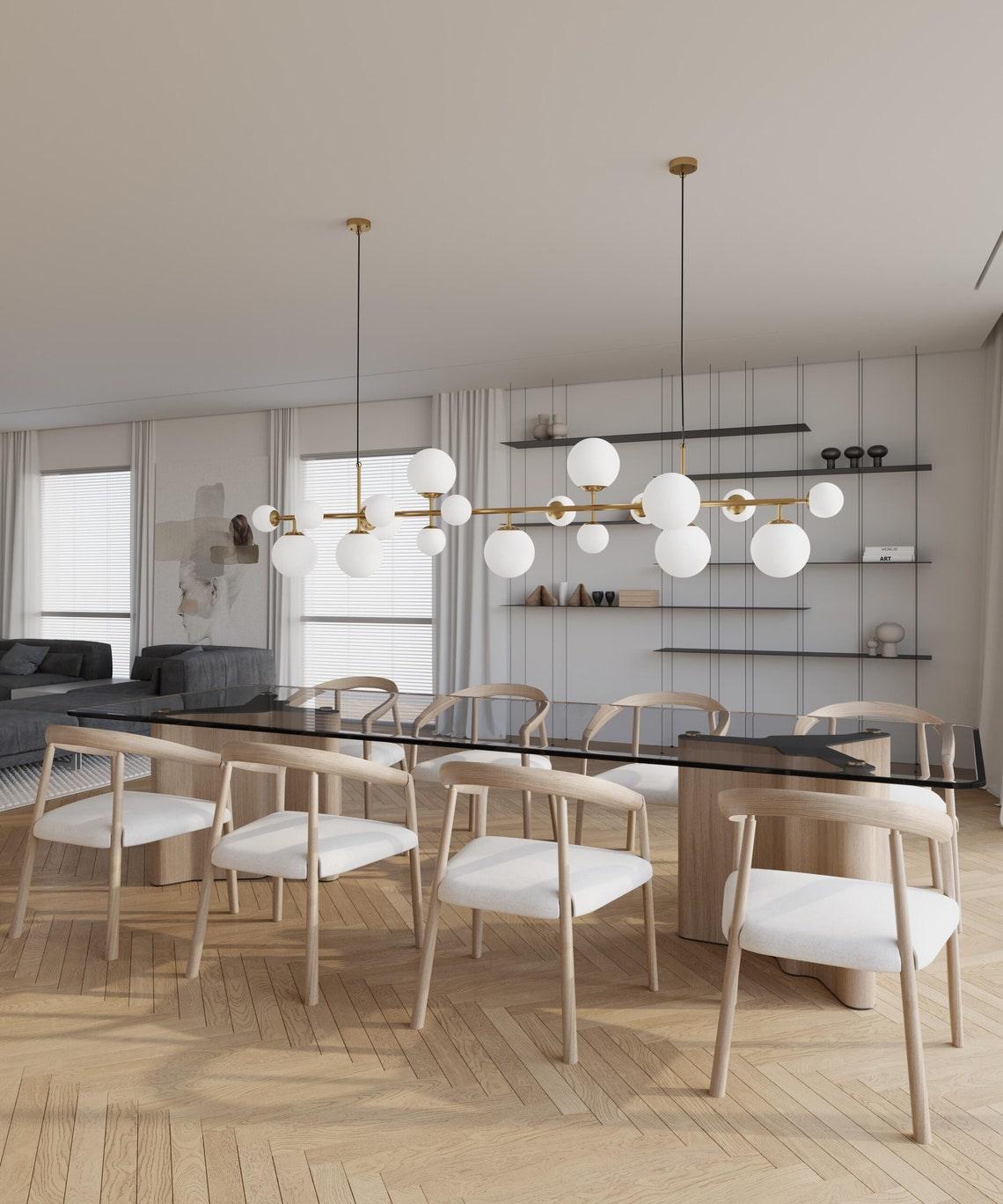 Solara Chandelier Laiton Verre Globe - Neutralighting