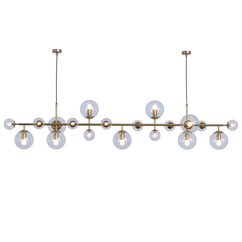 Solara Chandelier Laiton Verre Globe - Neutralighting