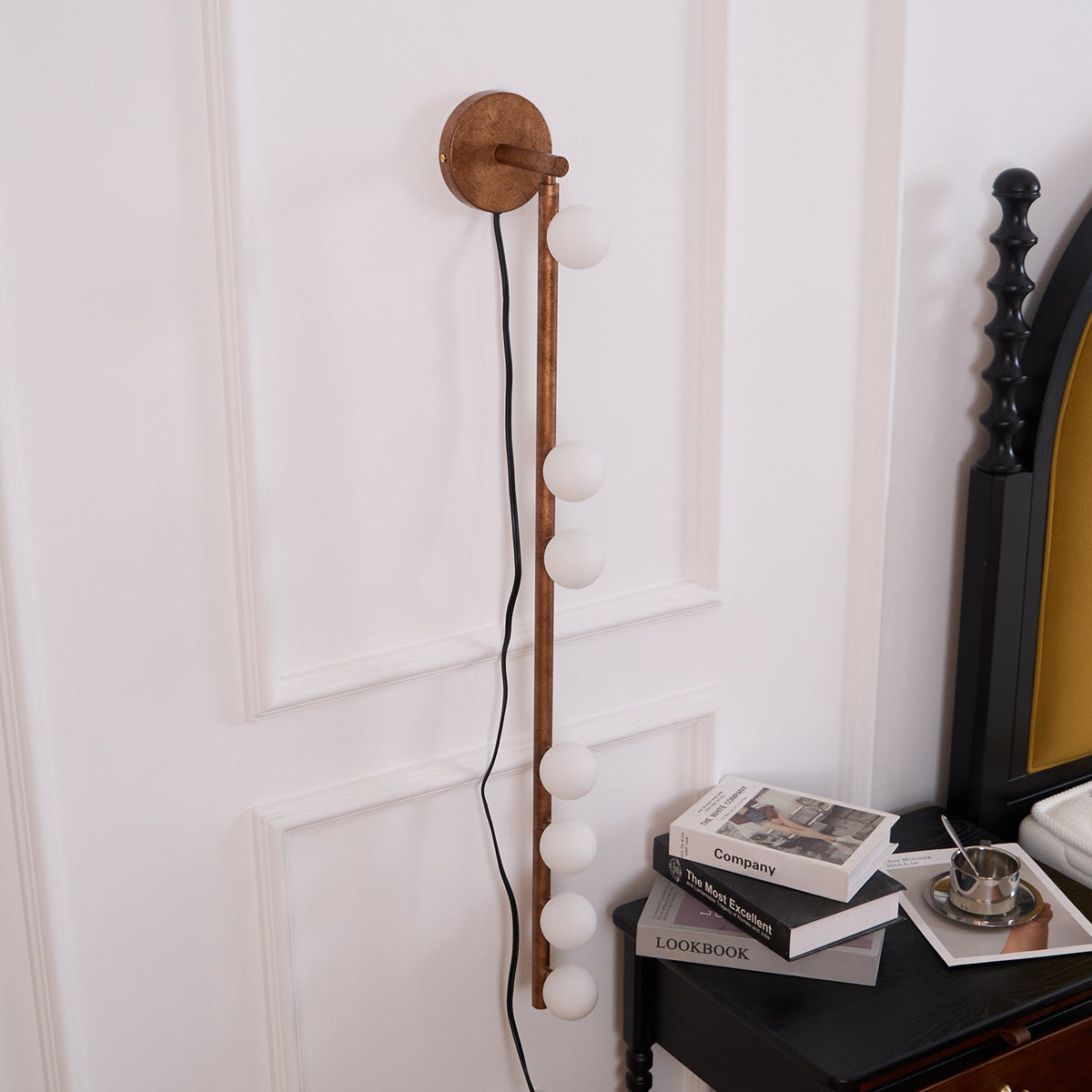 Pamela Tube Plug-in Brass Glass Wall Lamp - Neutralighting