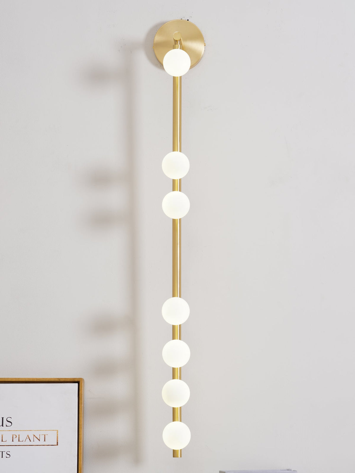 Pamela Tube Plug-in Brass Glass Wall Lamp - Neutralighting